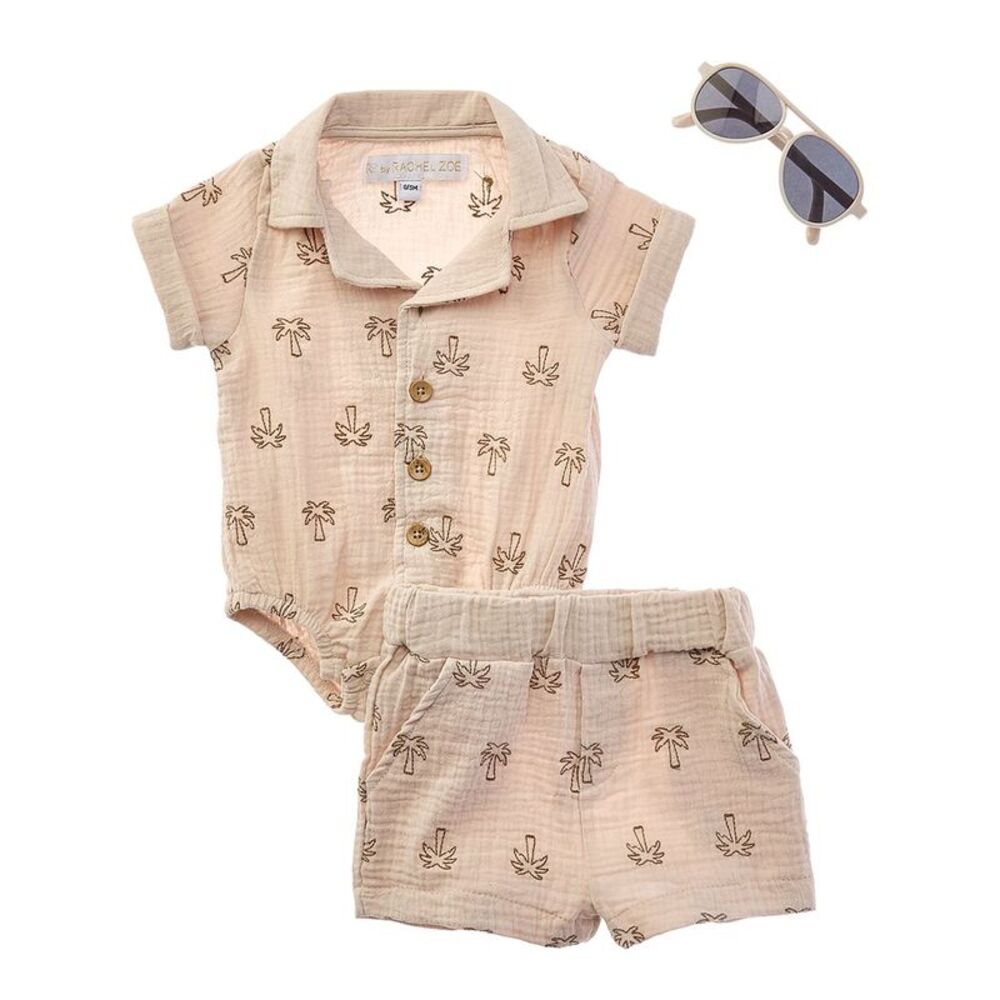 Rachel Zoe Baby-Boys  3Pc Bodysuit Set, Brown